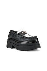 Alexander Wang Carter Platform Loafer in Black & White, view 2, click to view large image.