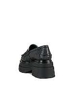 Alexander Wang Carter Platform Loafer in Black & White, view 3, click to view large image.