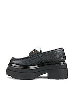 Alexander Wang Carter Platform Loafer in Black & White, view 5, click to view large image.