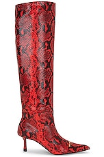 Alexander Wang Viola Slouch Boot in Red, view 1, click to view large image.