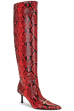 Alexander Wang Viola Slouch Boot in Red, view 2, click to view large image.