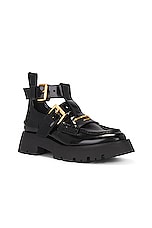 Alexander Wang Carter Lug Ankle Strap Boot in Black, view 2, click to view large image.