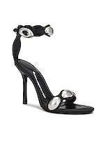 Alexander Wang Dome 105 Sandal in Black, view 2, click to view large image.