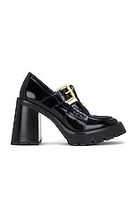 Alexander Wang Carter Platform Loafer Pump in Black, view 1, click to view large image.