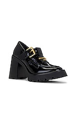 Alexander Wang Carter Platform Loafer Pump in Black, view 2, click to view large image.