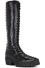 Alexander Wang Terrain Knee High Boot in Black, view 2, click to view large image.