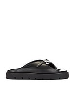 Alexander Wang Dome Flatform Sandal in Black, view 1, click to view large image.