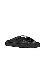 Alexander Wang Dome Flatform Sandal in Black, view 2, click to view large image.