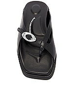 Alexander Wang Dome Flatform Sandal in Black, view 4, click to view large image.