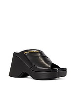 Alexander Wang Float Wedge Sandal in Black, view 2, click to view large image.