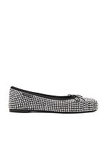 Alexander Wang Billie Flat in Black & White, view 1, click to view large image.