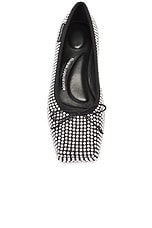 Alexander Wang Billie Flat in Black & White, view 4, click to view large image.