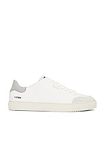 Axel Arigato Clean 90 Triple Sneaker in White & Grey, view 1, click to view large image.