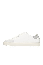 Axel Arigato Clean 90 Triple Sneaker in White & Grey, view 5, click to view large image.