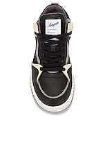 Axel Arigato Astro Sneaker in Black & Beige, view 4, click to view large image.
