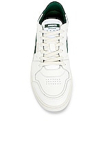 Axel Arigato Dice Stripe Sneaker in White & Green, view 4, click to view large image.