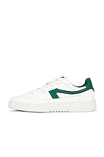 Axel Arigato Dice Stripe Sneaker in White & Green, view 5, click to view large image.