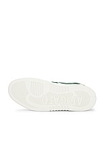 Axel Arigato Dice Stripe Sneaker in White & Green, view 6, click to view large image.
