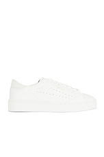 Axel Arigato Court Sneaker in White & Light Grey, view 1, click to view large image.