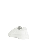 Axel Arigato Court Sneaker in White & Light Grey, view 3, click to view large image.
