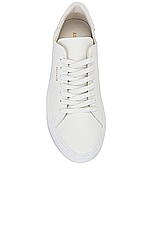 Axel Arigato Clean 90 Sneaker in Beige & White, view 4, click to view large image.