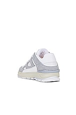 Axel Arigato Area Lo Sneaker in Grey & White, view 3, click to view large image.