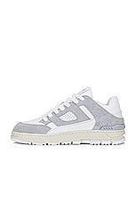 Axel Arigato Area Lo Sneaker in Grey & White, view 5, click to view large image.