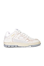 Axel Arigato Area Lo Sneaker in Off White & White, view 1, click to view large image.