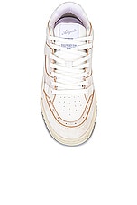 Axel Arigato Area Lo Sneaker in Off White & White, view 4, click to view large image.