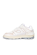Axel Arigato Area Lo Sneaker in Off White & White, view 5, click to view large image.