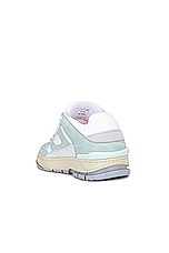 Axel Arigato Area Lo Sneaker in Mint & White, view 3, click to view large image.