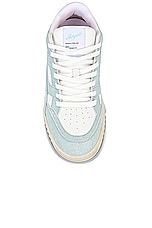 Axel Arigato Area Lo Sneaker in Mint & White, view 4, click to view large image.