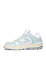 Axel Arigato Area Lo Sneaker in Mint & White, view 5, click to view large image.