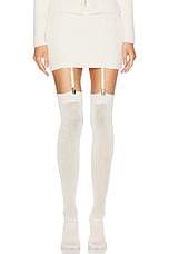 Aya Muse Eris Socks in Off White, view 1, click to view large image.