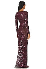 Aya Muse Chyha Dress in Burgundy, view 4, click to view large image.