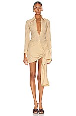 Aya Muse Lennox Dress in Beige | FWRD