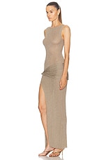 Aya Muse Kei Dress in Dark Tan, view 3, click to view large image.