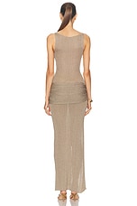 Aya Muse Kei Dress in Dark Tan, view 4, click to view large image.