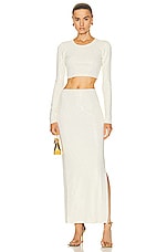 Aya Muse Spara Skirt in Off White, view 5, click to view large image.