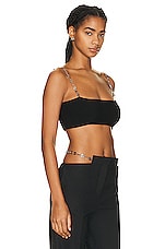 Aya Muse Rivu Bra Top in Black, view 2, click to view large image.