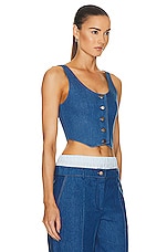 Aya Muse Cosa Vest in Denim, view 2, click to view large image.