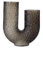 AYTM Arura Asymmetric Vase in Black, view 1, click to view large image.