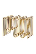 AYTM Curva Magazine Holder in Gold, view 2, click to view large image.