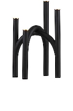 AYTM Angui Candleholder in Black & Gold, view 1, click to view large image.