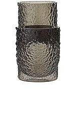 AYTM Arura Short Asymmetric Vase in Black, view 2, click to view large image.