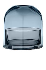 AYTM Tota Lantern For Tealight in Black & Navy, view 1, click to view large image.