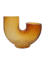 AYTM Arura Medium Glass Vase in Amber, view 1, click to view large image.