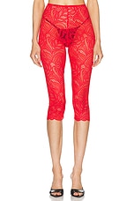 Beaufille Cassia Capri Legging in Red, view 1, click to view large image.