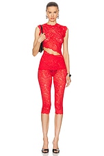 Beaufille Cassia Capri Legging in Red, view 4, click to view large image.