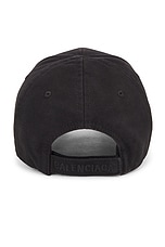 Balenciaga Piercing Cap in Washed Black & Rust, view 2, click to view large image.